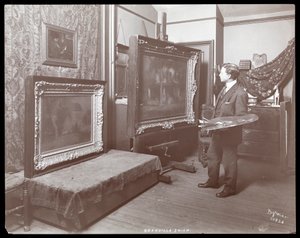 Granville Smith dans son studio, New York, 1907